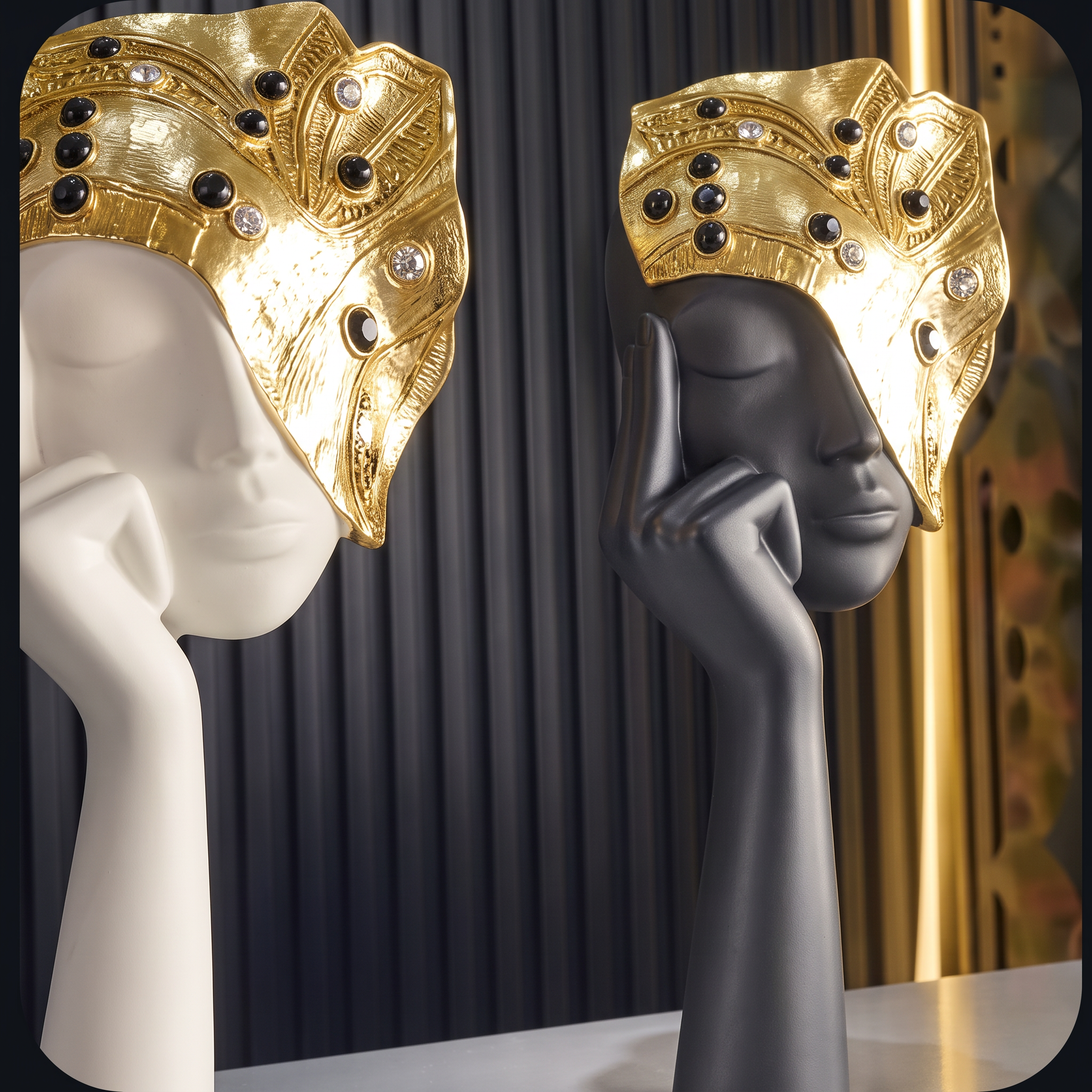 Gold Face Figurines