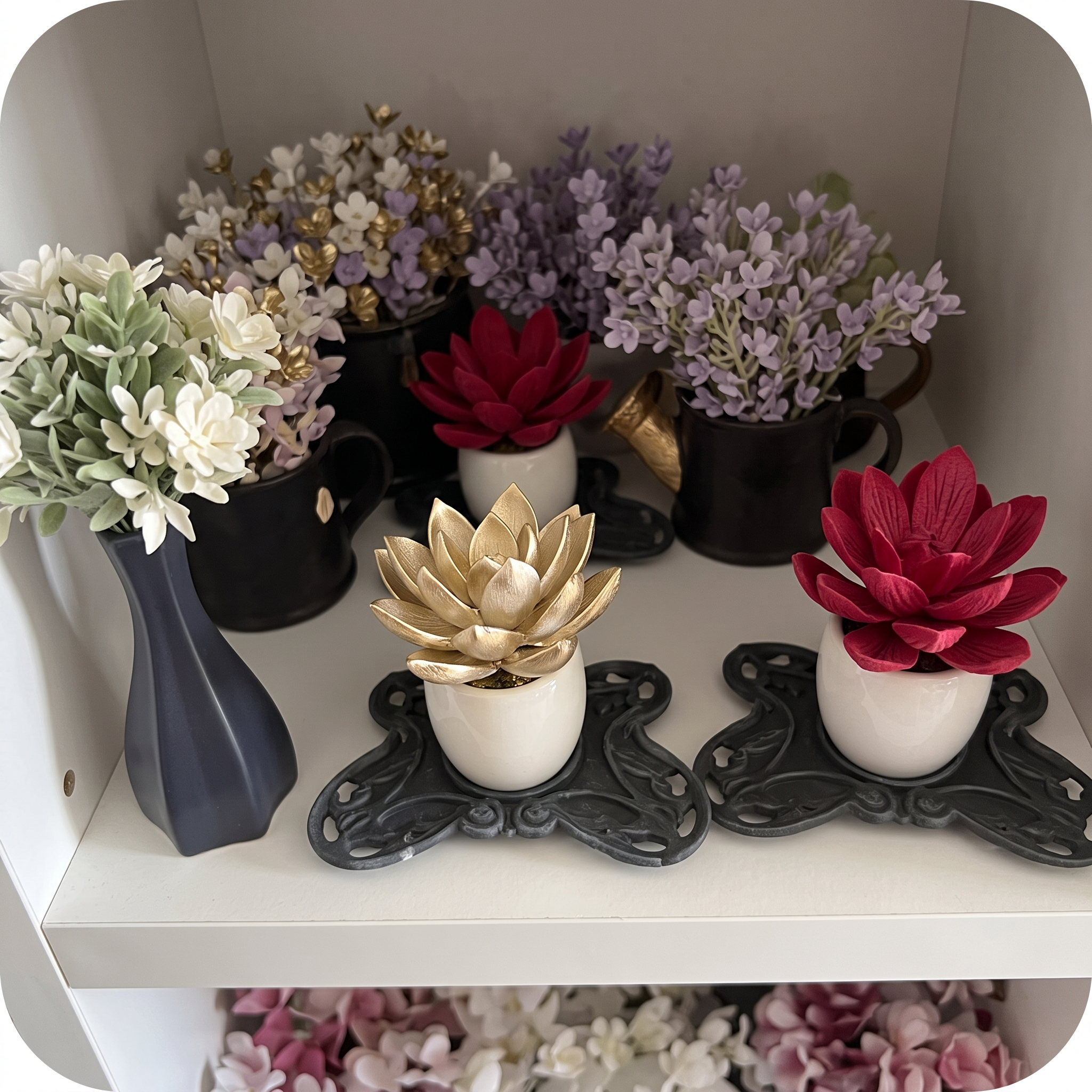 Plastic Vase Flowers